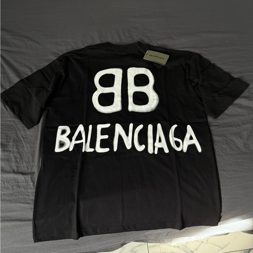 Balenciaga BB Logo T-Shirt Black White